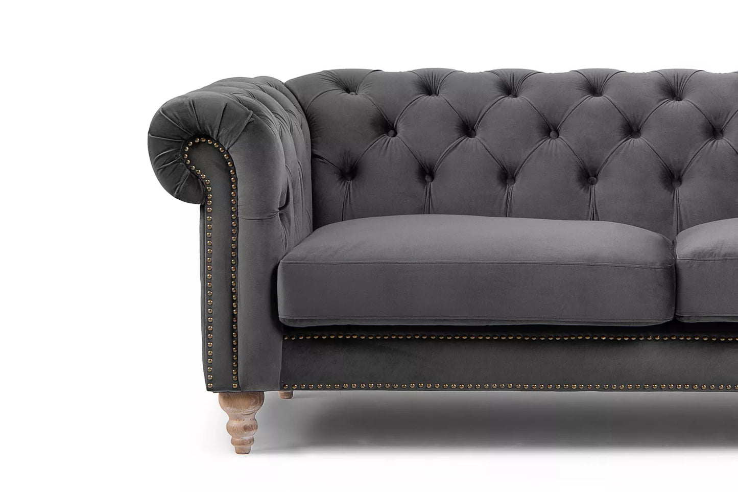 Sofá Chesterfield Gris